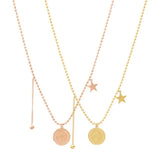 Queen's Head Round Sign Star Pendant Necklace
