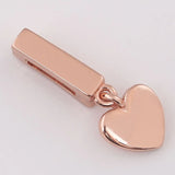 925 Silver Rose Charm Heart Reflexions Floating Pendant