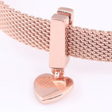 925 Silver Rose Charm Heart Reflexions Floating Pendant
