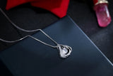 925 Silver Zircon Water Drop Pendant Necklace Jewelry for Women