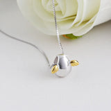 925 Silver Angel Eggs Choker Necklace for Women Wedding Girls Statement Jewelry