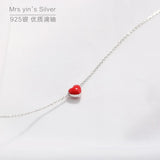 925 Silver Heart Choker Necklace for Women Statement Jewelry
