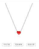 925 Silver Heart Choker Necklace for Women Statement Jewelry