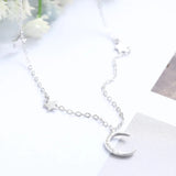 925 Silver Crystal Star Necklace Pendant for Women