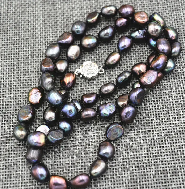 7-8MM Akoya Cultured Pearl Baroque Necklace 18