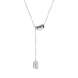 925 Sterling Silver Bead Pendant Necklace Minimalist Women's Chain