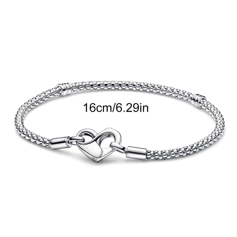 925 Silver Mother Heart Bracelet for Women - Family Love Gift