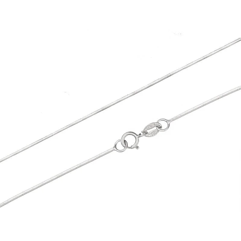 Real 925 Sterling Silver Octangle Snake Chain Necklace Women Girls Jewelry