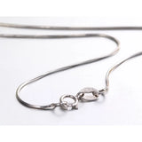 Real 925 Sterling Silver Octangle Snake Chain Necklace Women Girls Jewelry
