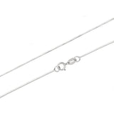 Real 925 Sterling Silver Octangle Snake Chain Necklace Women Girls Jewelry