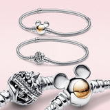925 Silver 100th Anniversary Mouse Bracelet Fairy Bracelet