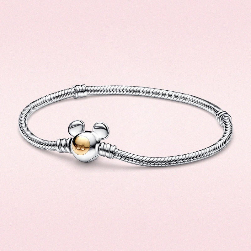 925 Silver 100th Anniversary Mouse Bracelet Fairy Bracelet