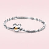 925 Silver 100th Anniversary Mouse Bracelet Fairy Bracelet