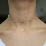 925 Snowflake Charm Necklace for Women