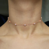 925 Snowflake Charm Necklace for Women