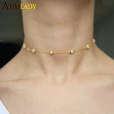 925 Snowflake Charm Necklace for Women