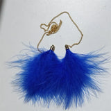 Feither Key Chain Fluffy Pompon Key Holder Tassel Pendant