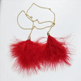 Feither Key Chain Fluffy Pompon Key Holder Tassel Pendant