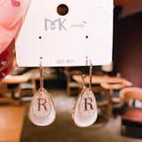 925 Silver Water Droplet Zircon Earrings