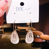 925 Silver Water Droplet Zircon Earrings