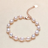 Baroque Pearl Bracelet Women's Delicate Elastic Wedding Party Jewelry