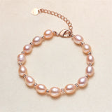 Baroque Pearl Bracelet Women's Delicate Elastic Wedding Party Jewelry
