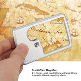 Credit Card Sized Magnifier LED Light 3X 6X