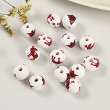 Red Christmas Tree Elk Polar Bear Wooden Beads Tassel DIY Accessories