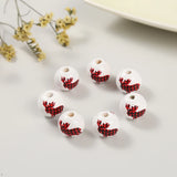 Red Christmas Tree Elk Polar Bear Wooden Beads Tassel DIY Accessories