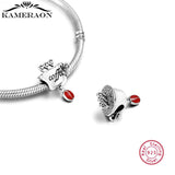 Red Coffee Bean Coffee Cup Charm Bracelet for Women