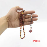 Red Resin Muslim Bracelet 33 Prayer Beads Islamic Masbaha Arabic Misbaha