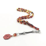 Red Resin Muslim Bracelet 33 Prayer Beads Islamic Masbaha Arabic Misbaha