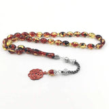 Red Resin Muslim Bracelet 33 Prayer Beads Islamic Masbaha Arabic Misbaha