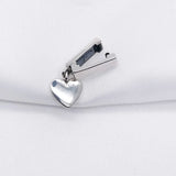 925 Silver Floating Heart Clip Charm Beads Bracelet DIY Jewelry