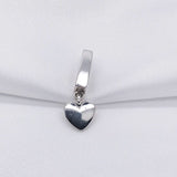 925 Silver Floating Heart Clip Charm Beads Bracelet DIY Jewelry