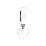 925 Silver Floating Heart Clip Charm Beads Bracelet DIY Jewelry