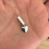 925 Silver Floating Heart Clip Charm Bracelet Pendant DIY Jewelry