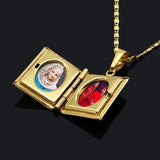 Islamic Muslim Photo Frame Pendant Necklace Women's Party Jewelry