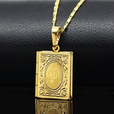 Islamic Muslim Photo Frame Pendant Necklace Women's Party Jewelry