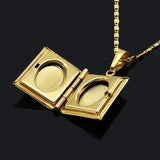 Islamic Muslim Photo Frame Pendant Necklace Women's Party Jewelry