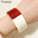 Geometric Round Acrylic Bangle for Women Girls