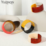 Geometric Round Acrylic Bangle for Women Girls