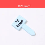 Resin Flatback Fingerpost Cabochons 10pcs - Christmas Slime Charms