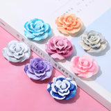20pcs Glitter Roses Resin Flower Cabochons for Scrapbooking