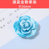 20pcs Glitter Roses Resin Flower Cabochons for Scrapbooking