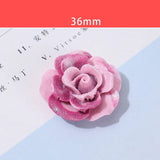 20pcs Glitter Roses Resin Flower Cabochons for Scrapbooking
