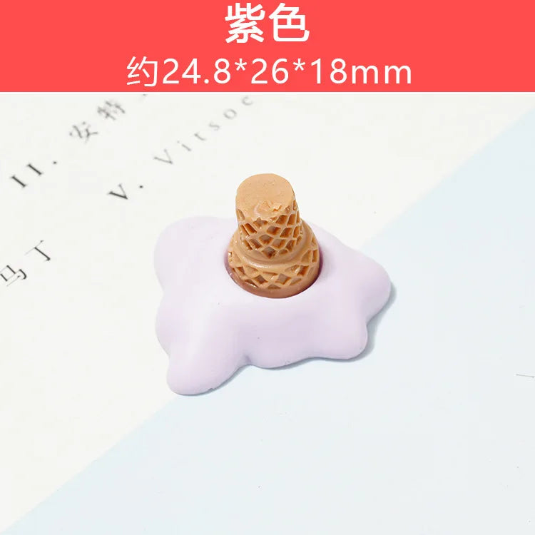 10pcs 3D Ice Cream Slime Charms for Christmas Decoration