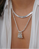 Zircon Teddy Bear Crystal Choker Necklace for Women Girls