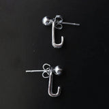 925 Silver Ear Pin Round Bead Earrings
