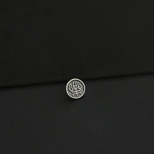 925 Sterling Silver Music Round Couple Earrings Chinese Style Men And Women